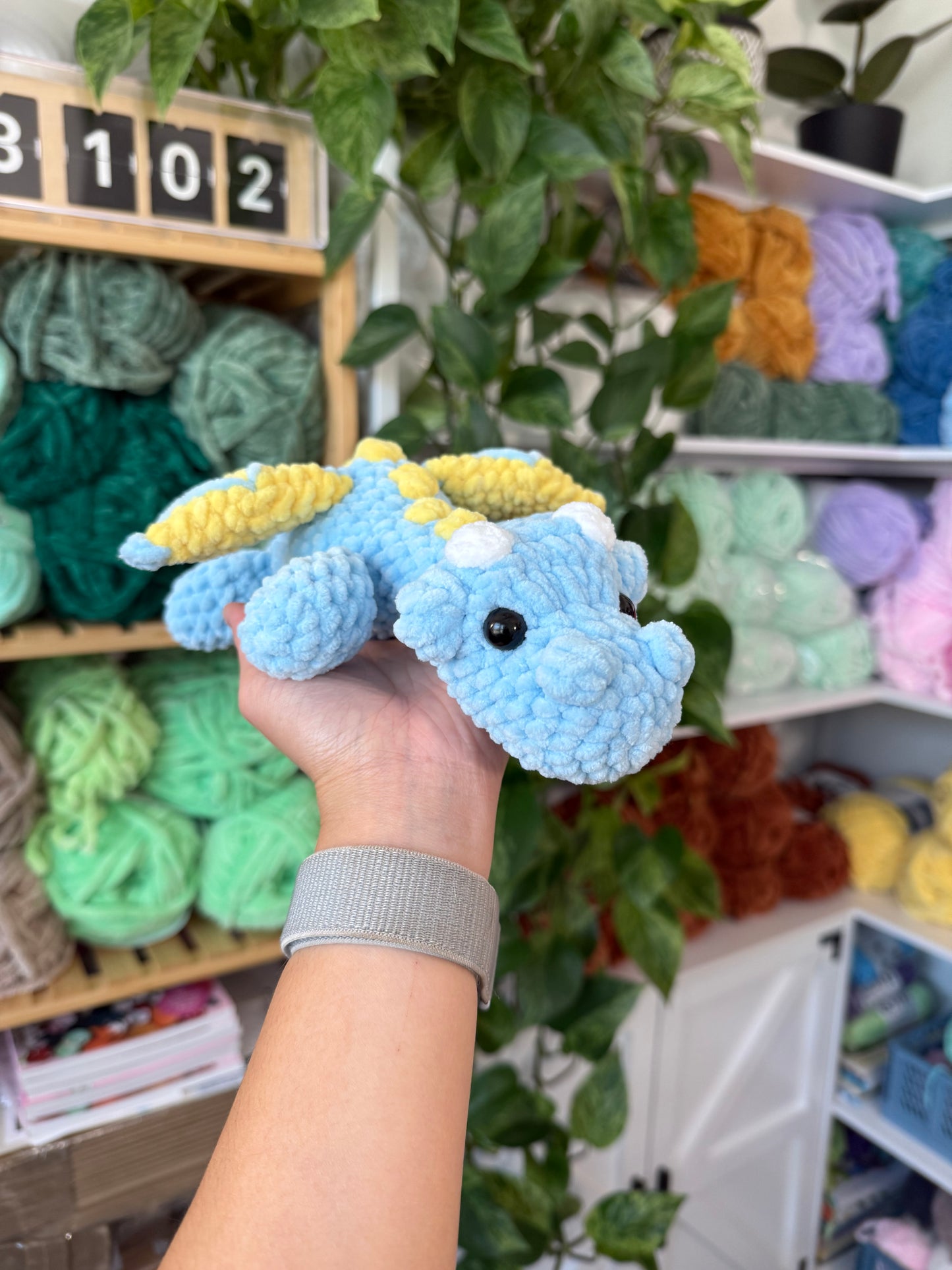 Mini Blue/Yellow Dragon Plushie