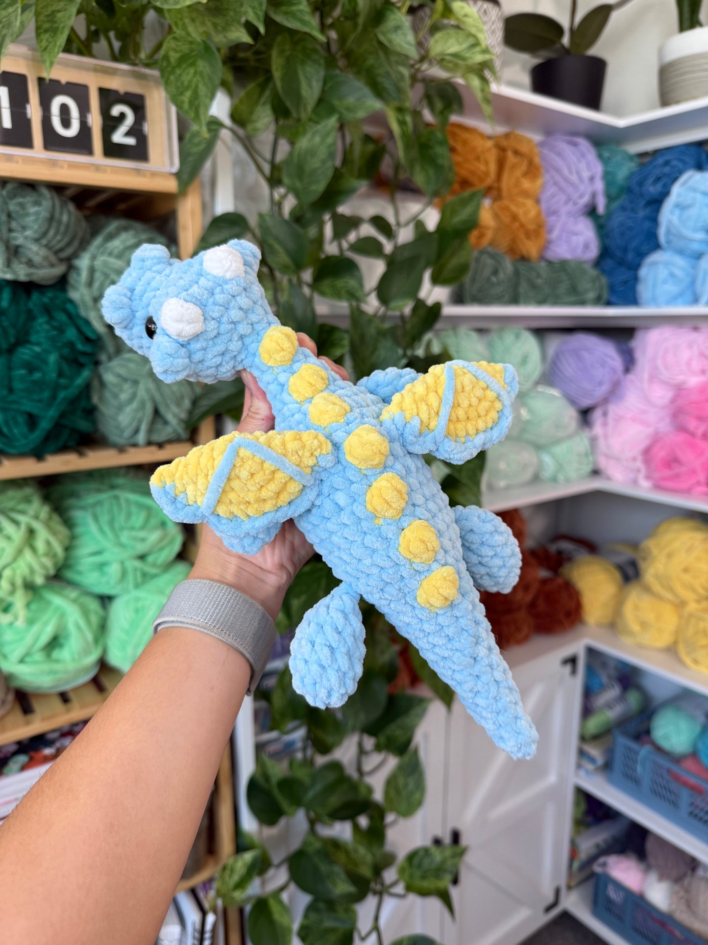 Mini Blue/Yellow Dragon Plushie
