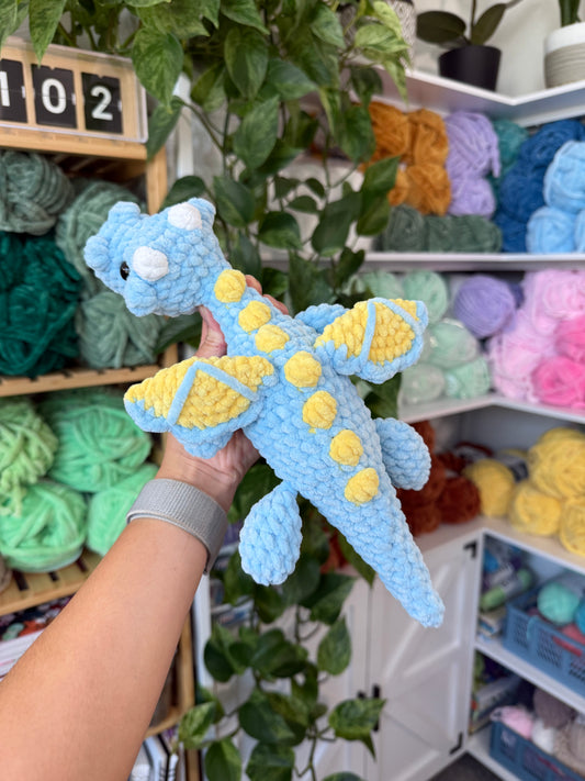 Mini Blue/Yellow Dragon Plushie