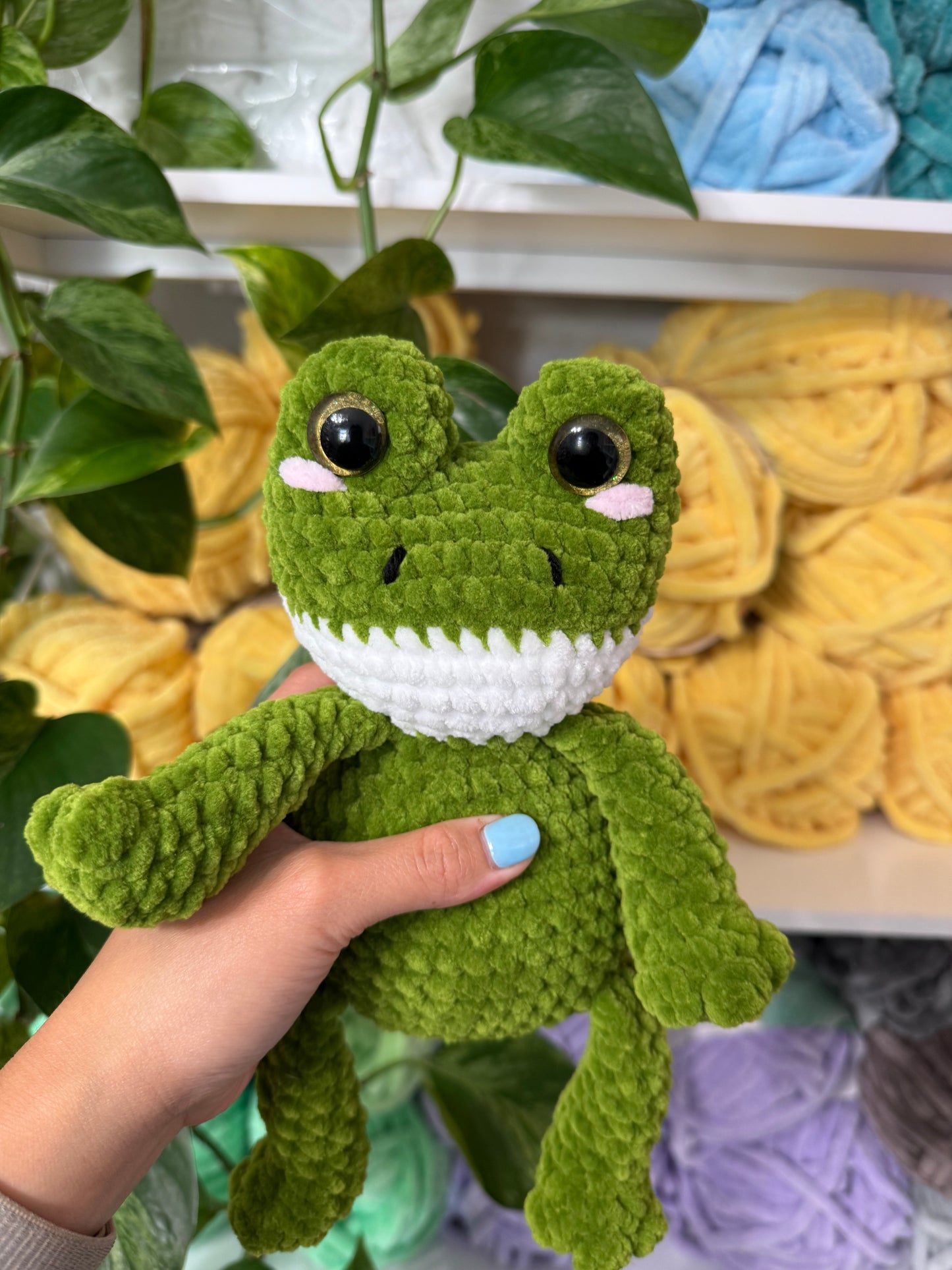 Weighted Squishy Frog Plushie - Dark Green
