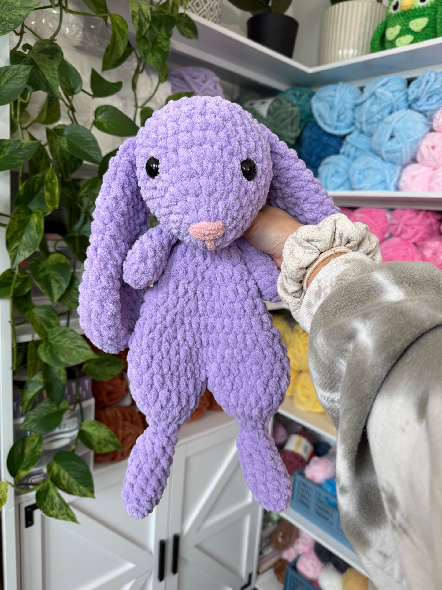 Jumbo Purple Bunny Snuggler Plushie