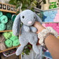 Grey Bunny Snuggler Plushie