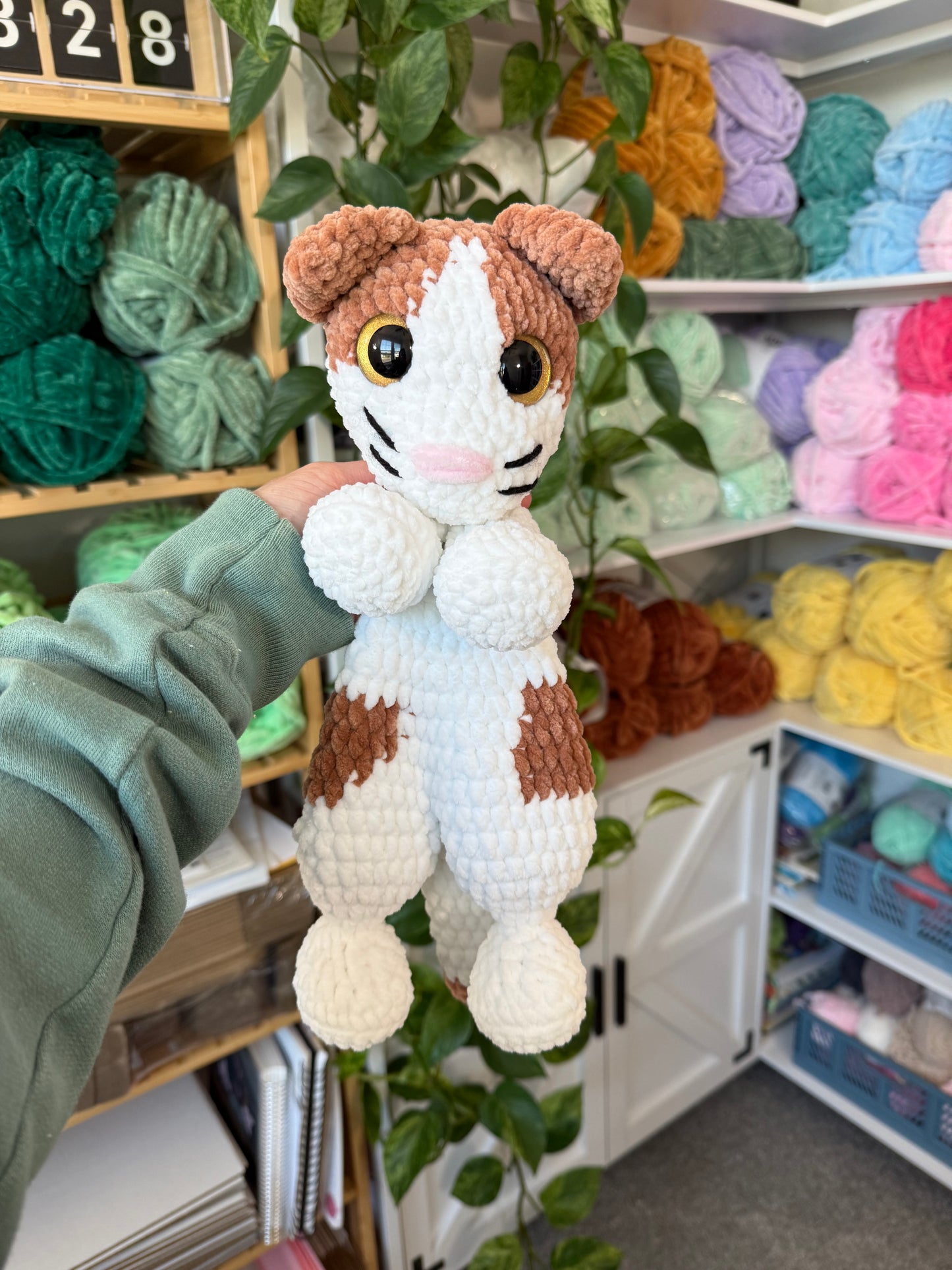 Orange/White Cat Snuggler Plushie