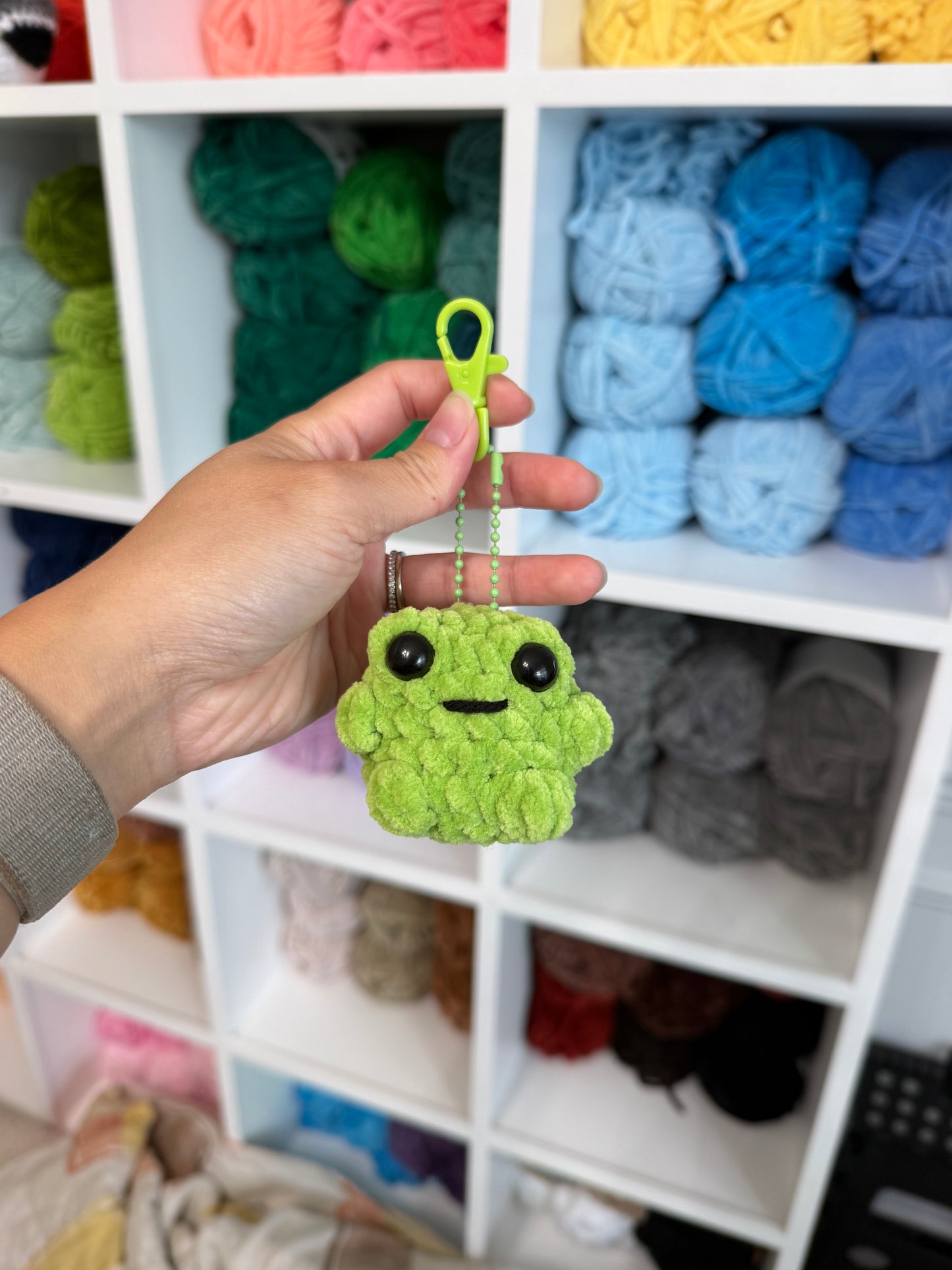 Mini Frog Keychain Plushie