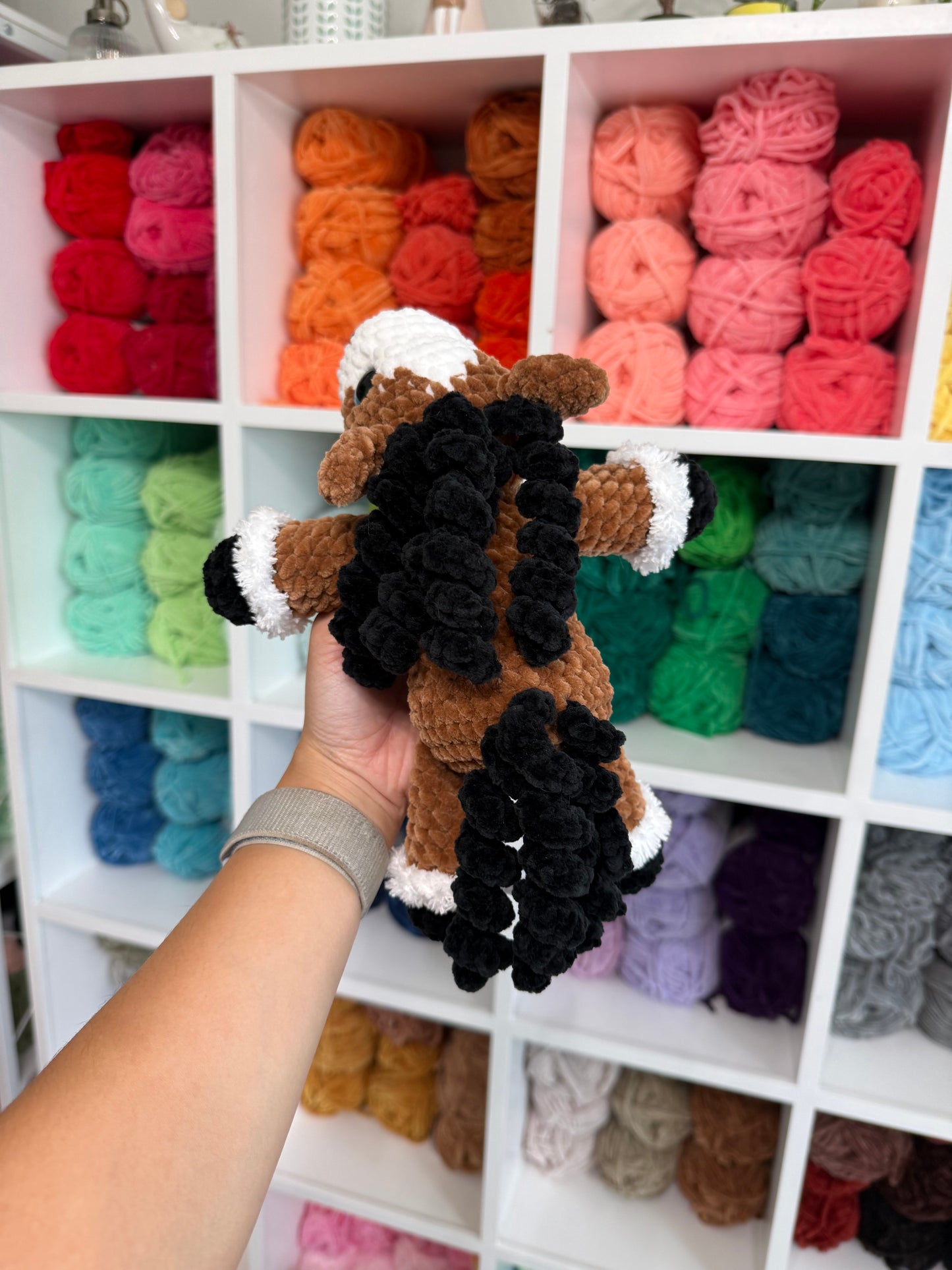 Mini Floppy Horse Plushie - Brown/White