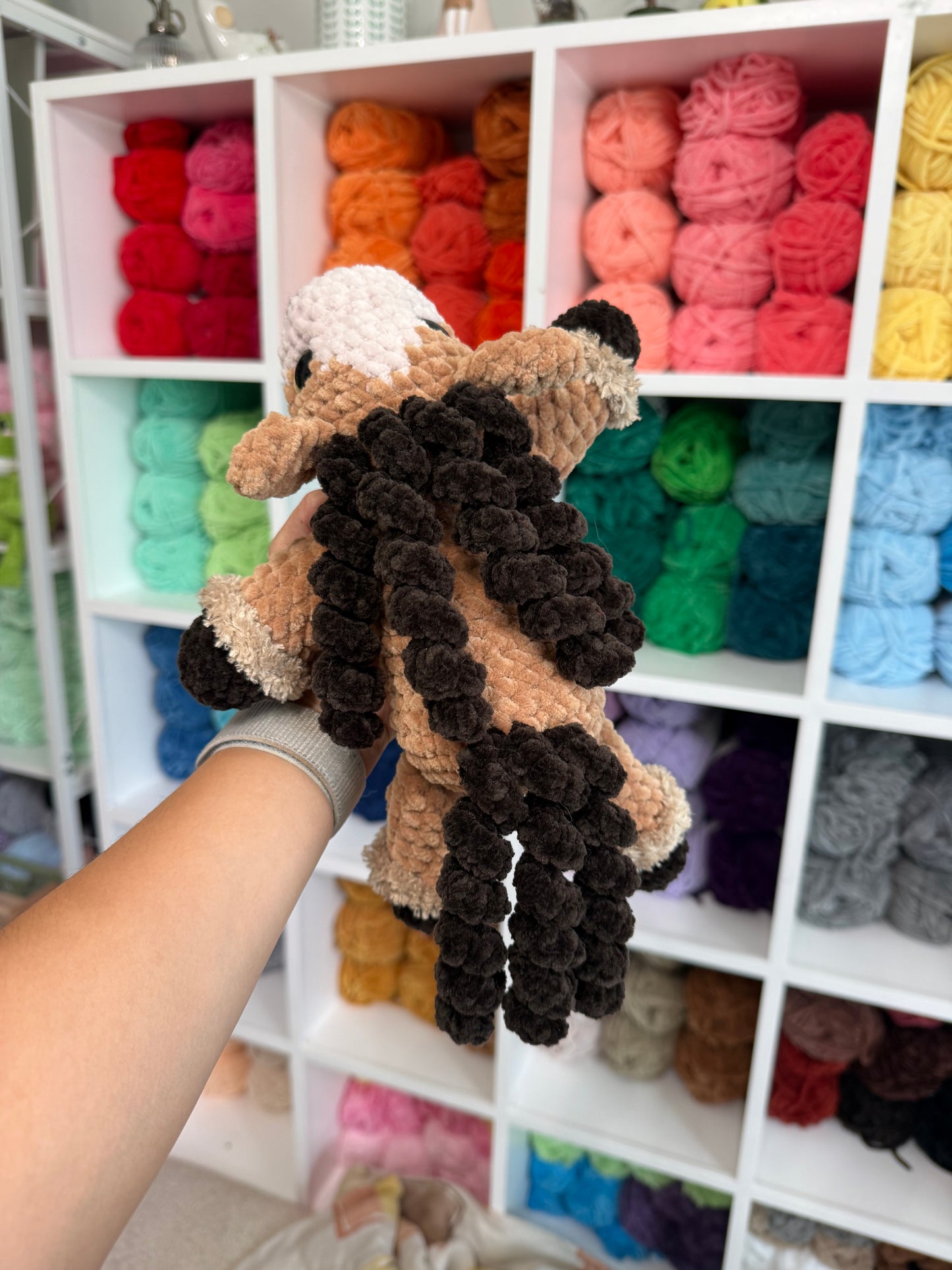 Mini Floppy Horse Plushie - Tan/Brown