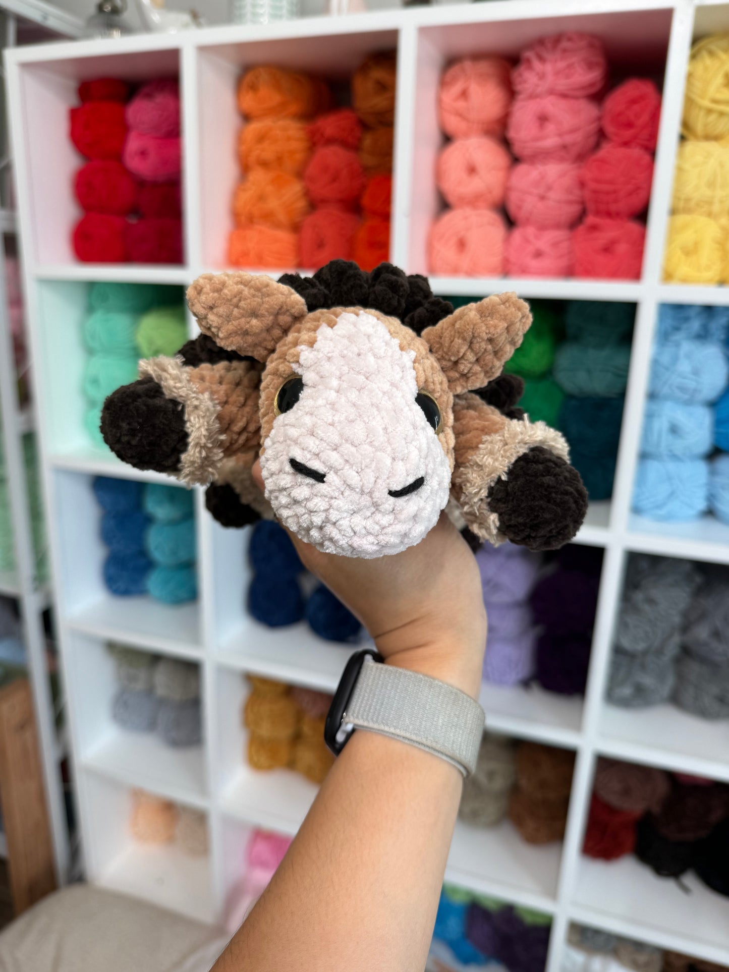 Mini Floppy Horse Plushie - Tan/Brown