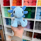 Mini Sitting Axolotl Plushie - Blue
