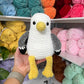 Weighted Squishy Seagull Plushie - Yellow Accents