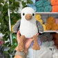 Weighted Squishy Seagull Plushie - Tan Accents