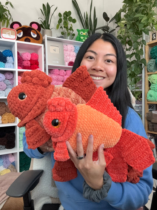 Regular Size Orange Goldfish Plushie
