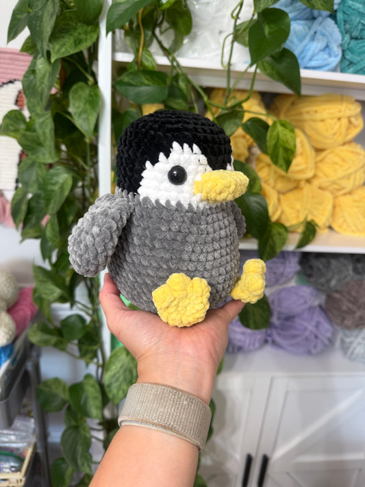 Weighted Grey Penguin Plushie