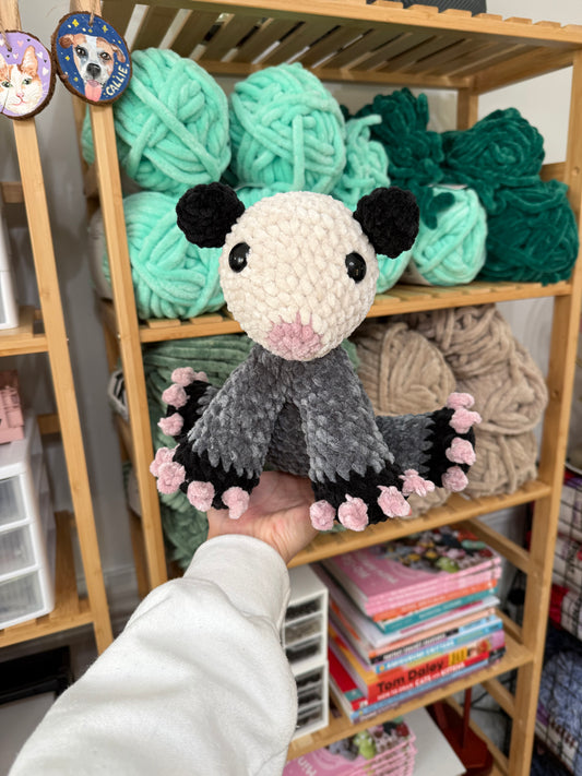 Sitting Opossum Plushie (Cottage Core)