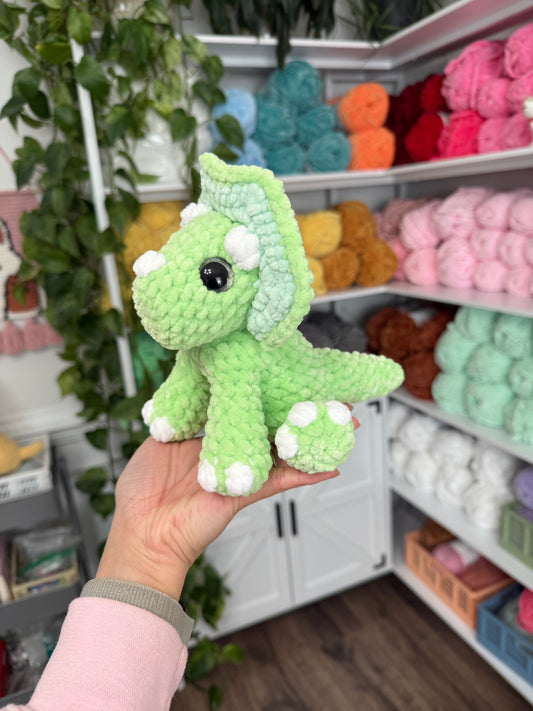 Mini Sitting Triceratops Plushie