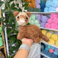 Standing Fuzzy Brown Ferret Plushie