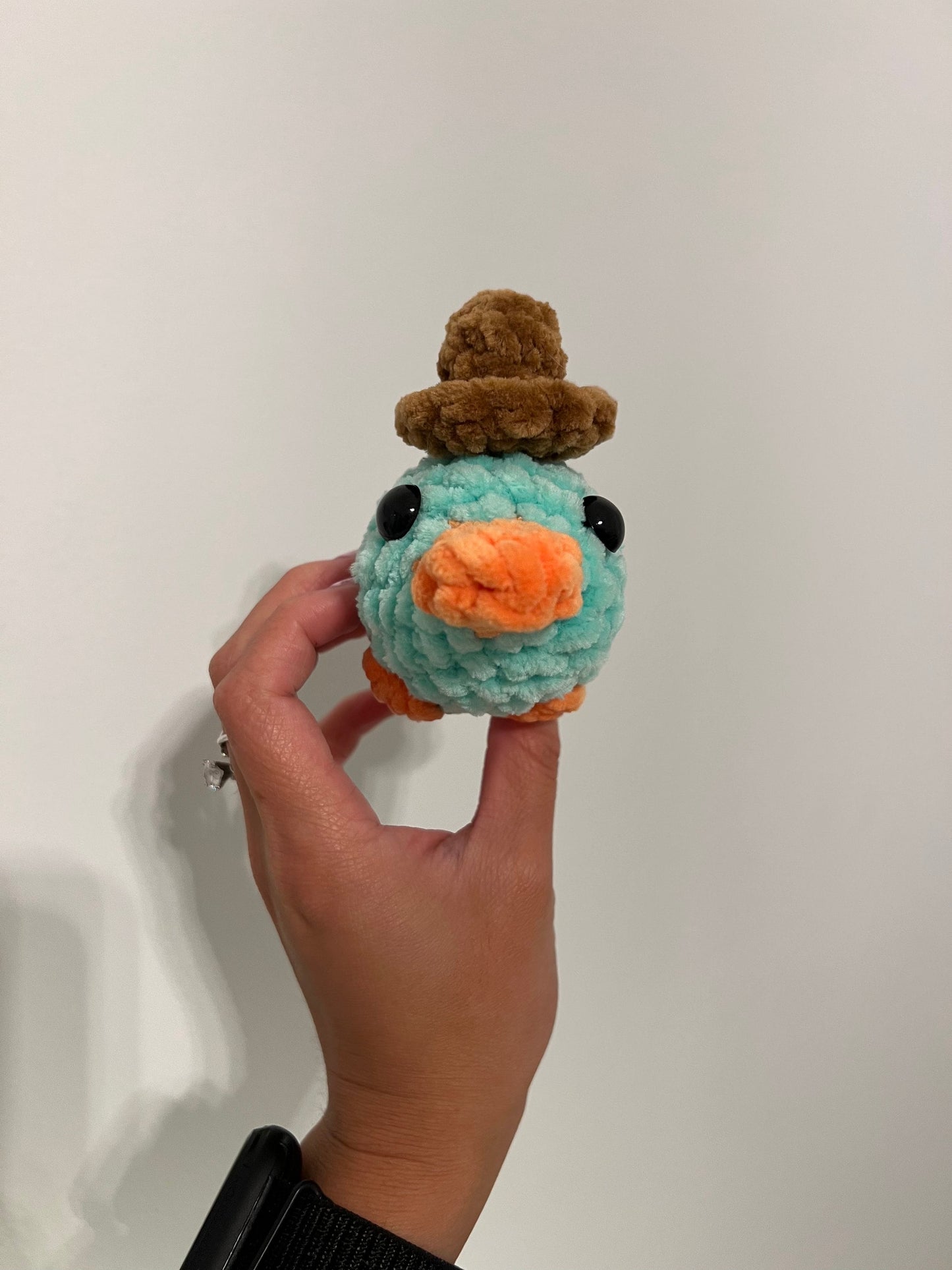 No Sew Mini Platypus with Hat Crochet Pattern