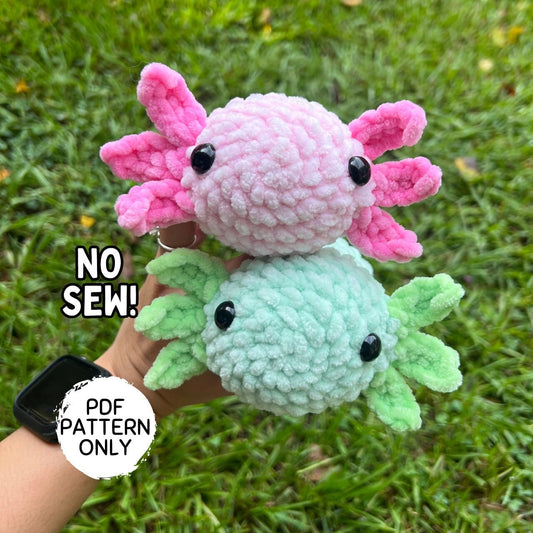 No Sew Mini Axolotl Crochet Pattern