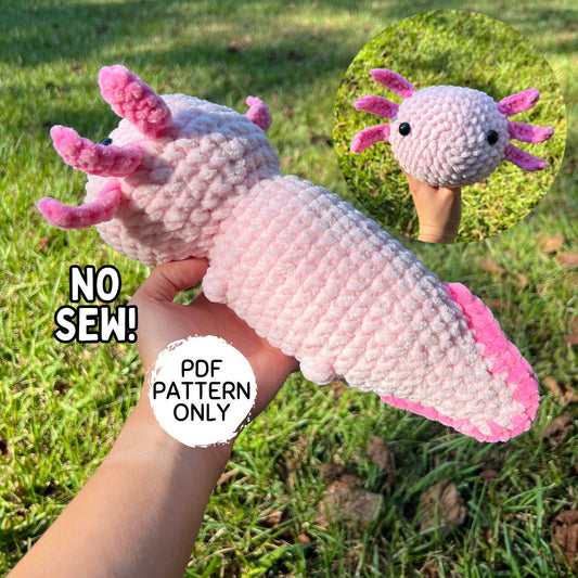 No Sew Large Axolotl Crochet Pattern