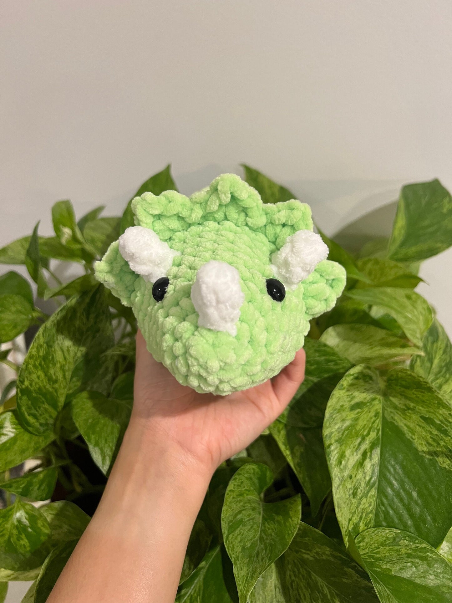 Regular Size Triceratops Crochet Pattern Low Sew