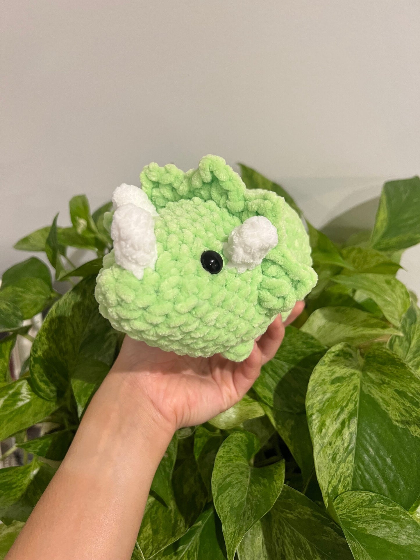 Regular Size Triceratops Crochet Pattern Low Sew