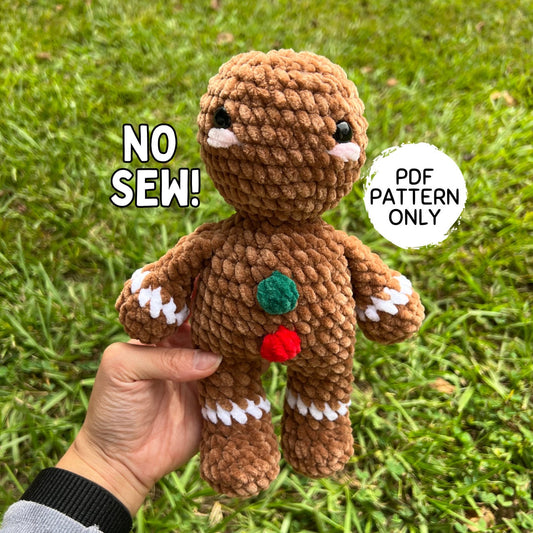 No Sew Gingerbread Man Crochet Pattern