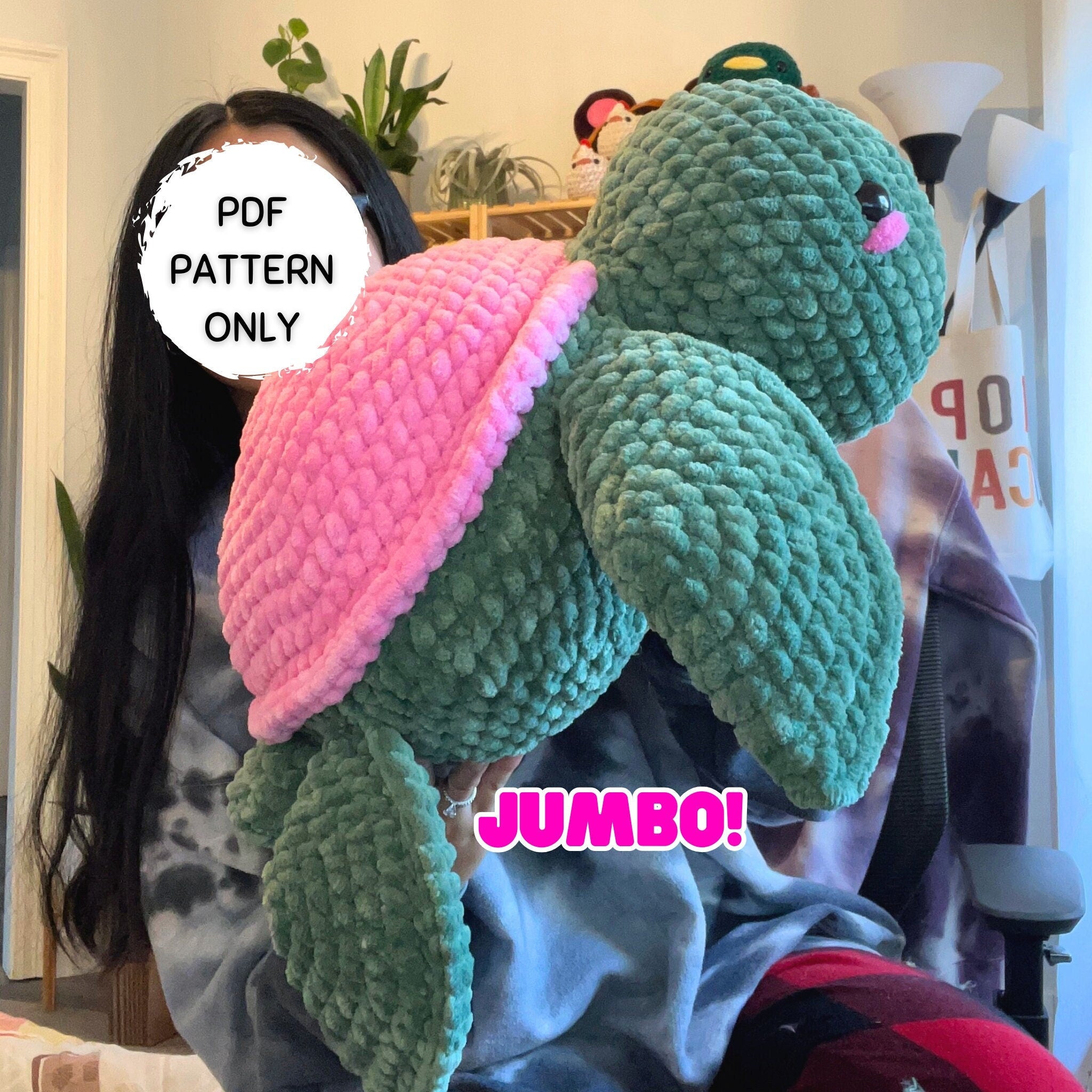Small Child Turtle Crochet Pattern (Jumbo) – CrochetByGenna