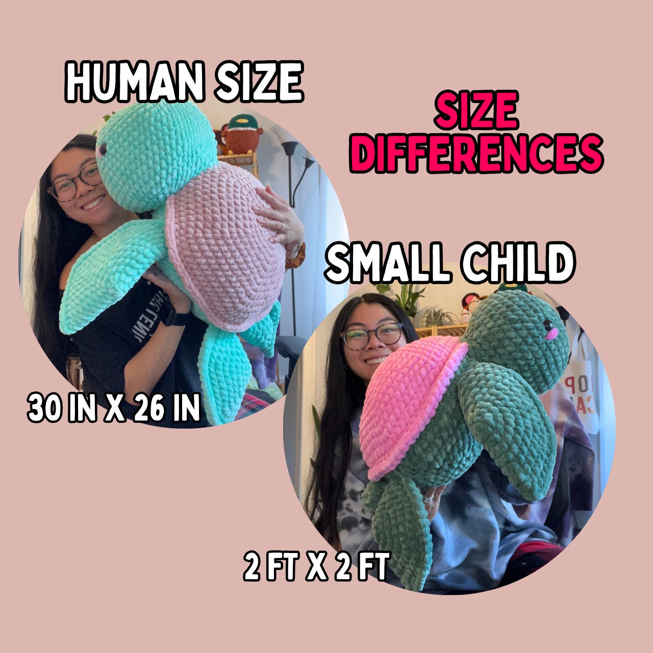 Small Child Turtle Crochet Pattern (Jumbo)