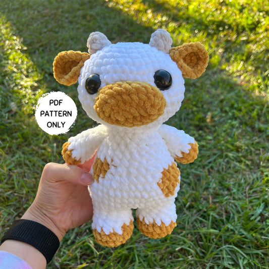 Cow with Flower Crown Crochet Pattern