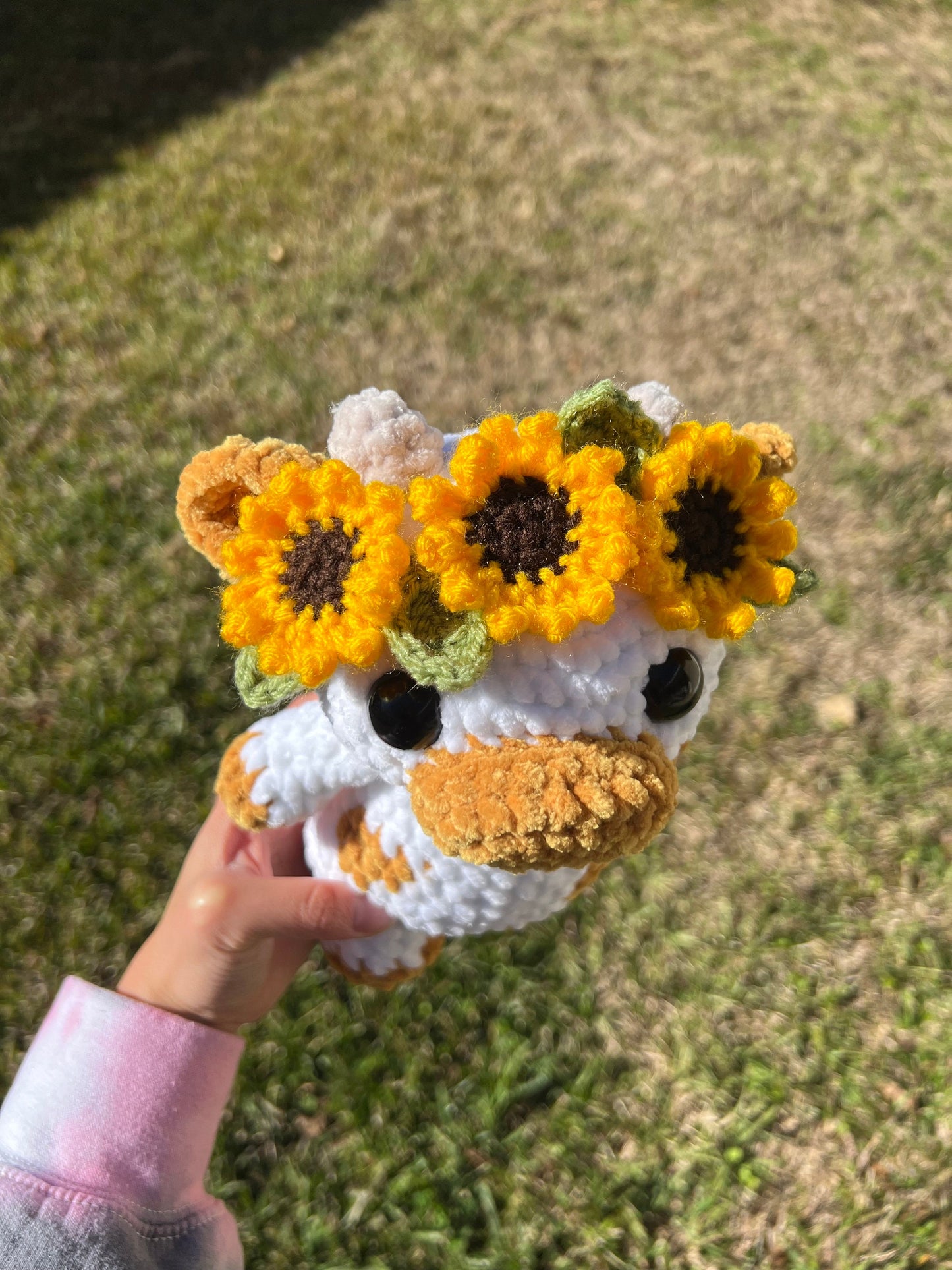 Cow with Flower Crown Crochet Pattern
