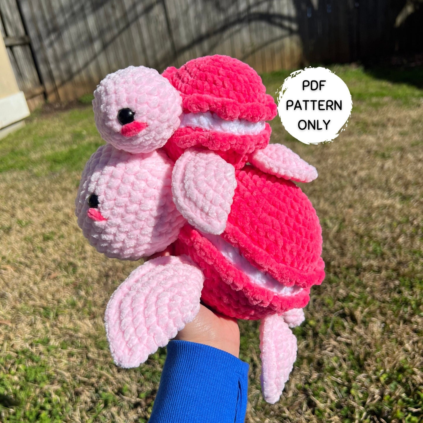 BUNDLE Regular & Mini Macaron Turtle Crochet Patterns